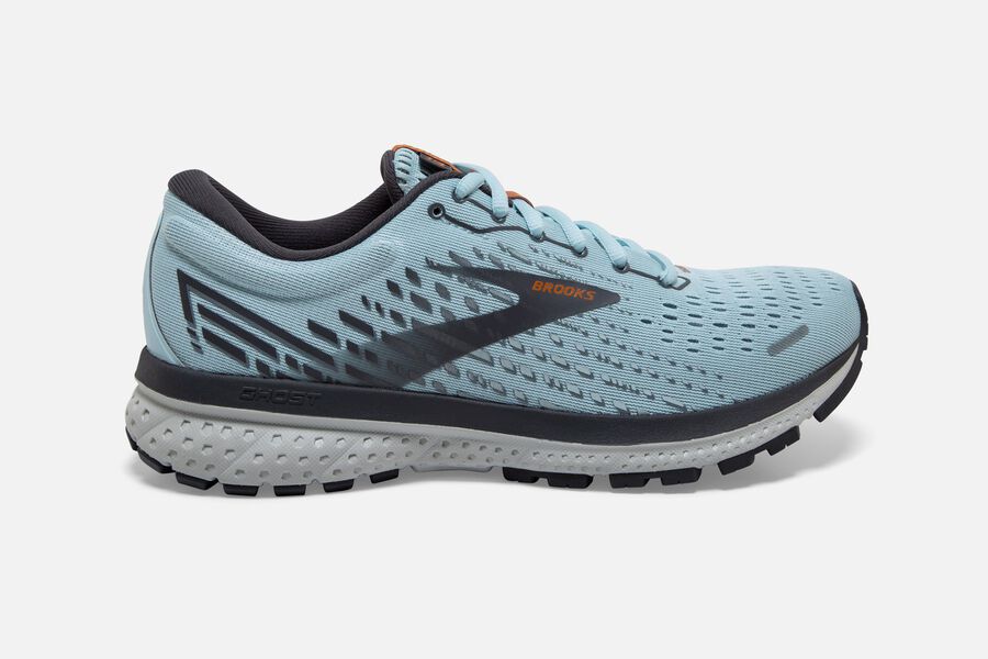 Brooks Ghost 13 Womens Australia - Road Running Shoes - Light Blue/Black/White (435-HQINA)